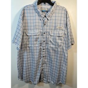 Magellan Fish Gear Shirt 3XL  Relaxed Fit Short Sleeve Moisture Wicking Blue